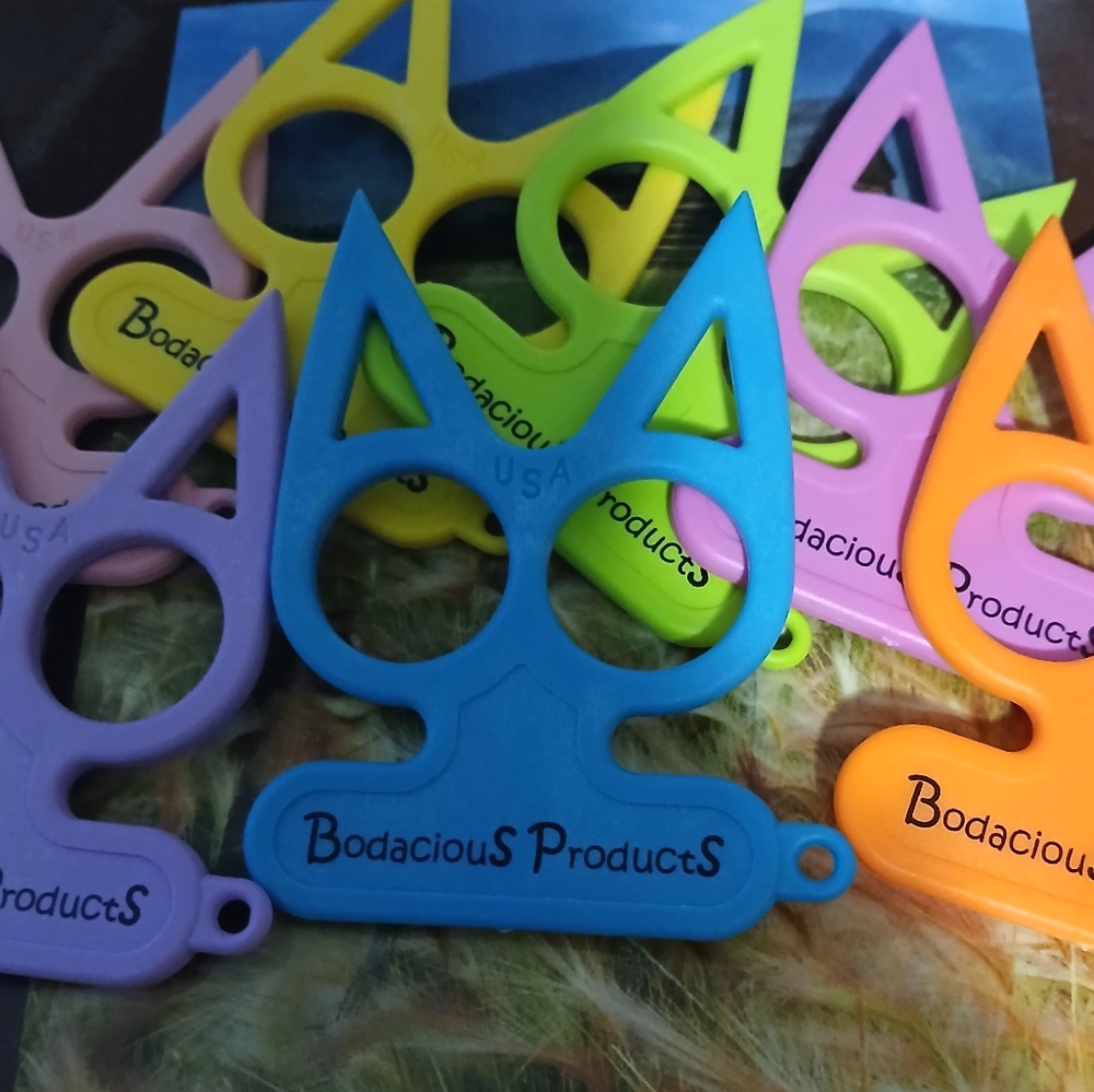 Cat Defender Keychain  With Ring, Your Choice Of 8. Any Combination !